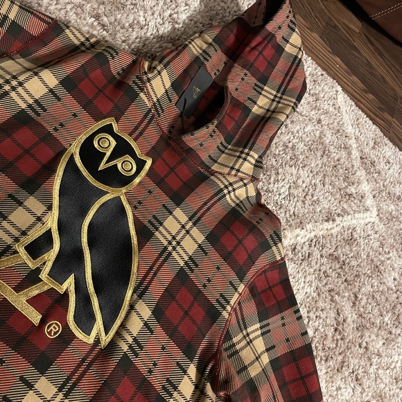Ovo Tartan Red Plaid Hoodie Xxl Rare 
